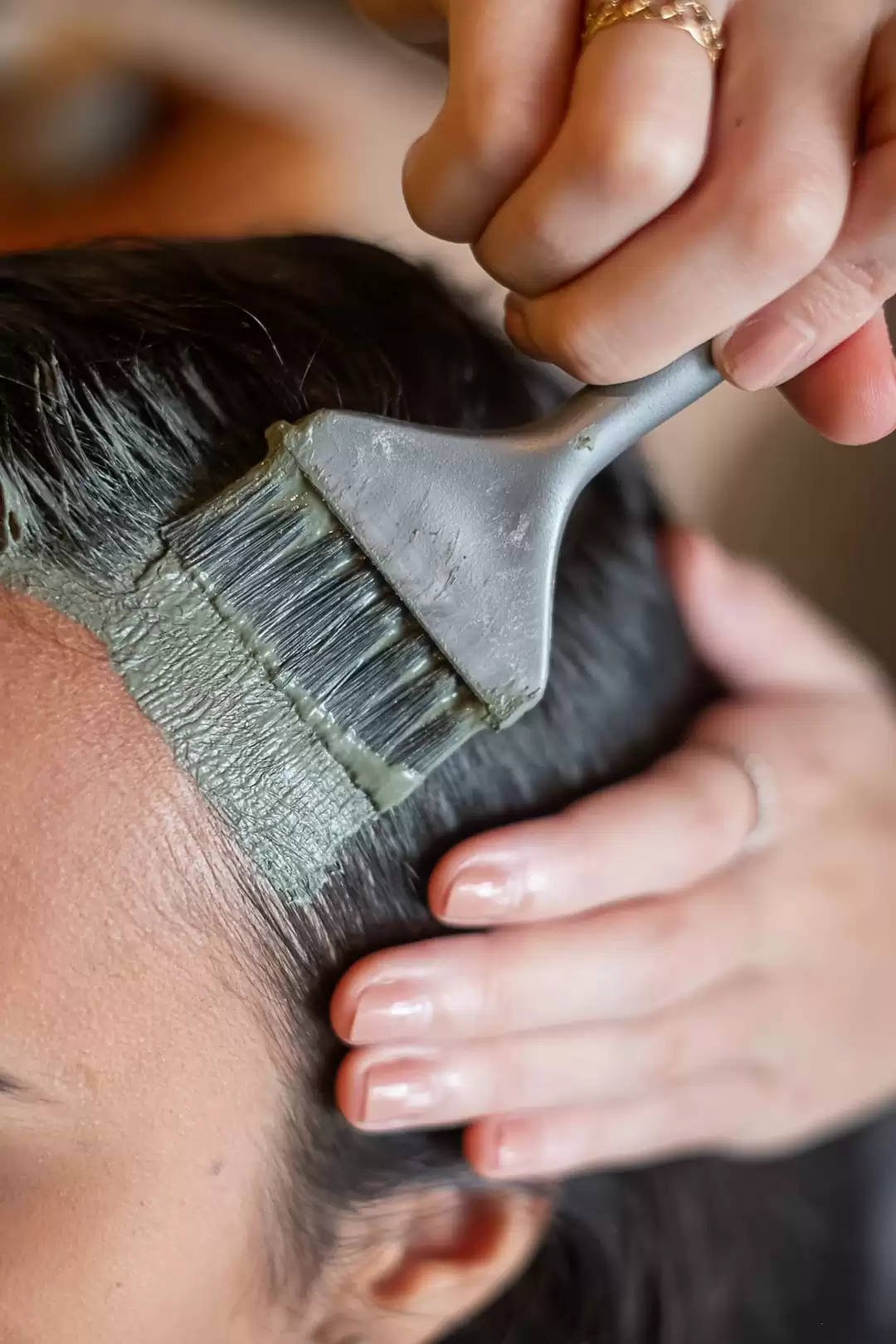 Argiloterapia de couro cabeludo